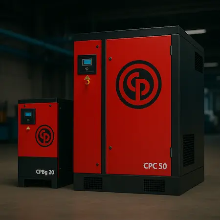Compressores CPBg e CPCg Chicago Pneumatic para aplicações industriais