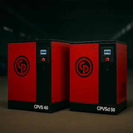 Compressores CPVS e CPVSd Chicago Pneumatic com inversor de frequência