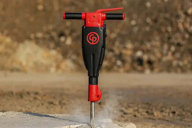 Rompedor pneumático CP 1210 quebrando concreto