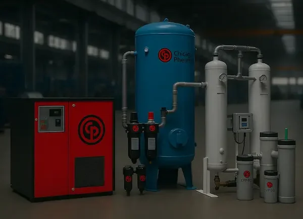 Soluções de tratamento de ar industrial da Chicago Pneumatic