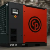 Compressor CPVS 60 Chicago Pneumatic em ambiente industrial