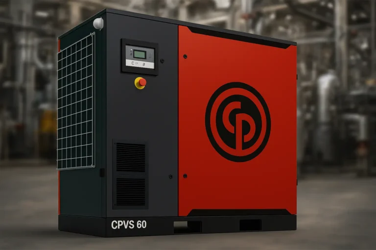 Compressor CPVS 60 Chicago Pneumatic em ambiente industrial