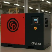 Compressor elétrico 300 PCM Chicago Pneumatic em ambiente industrial