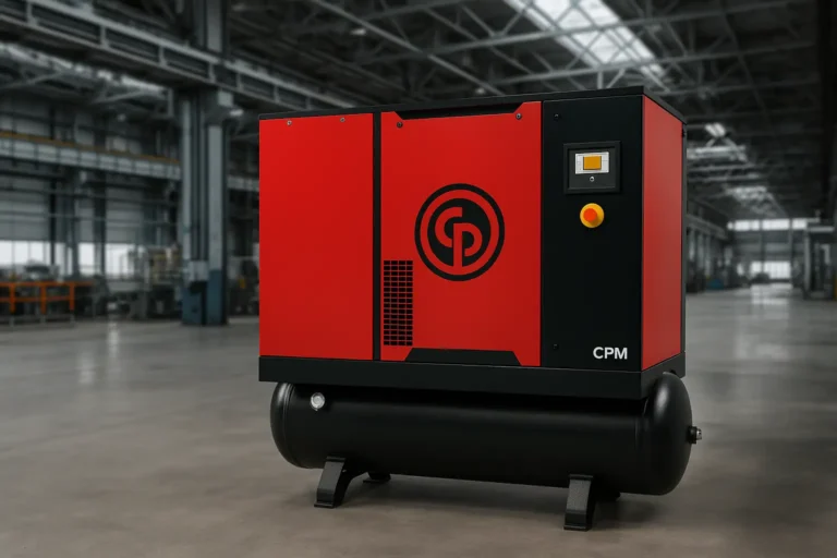 Compressor CPM Chicago Pneumatic em ambiente industrial - Powertech