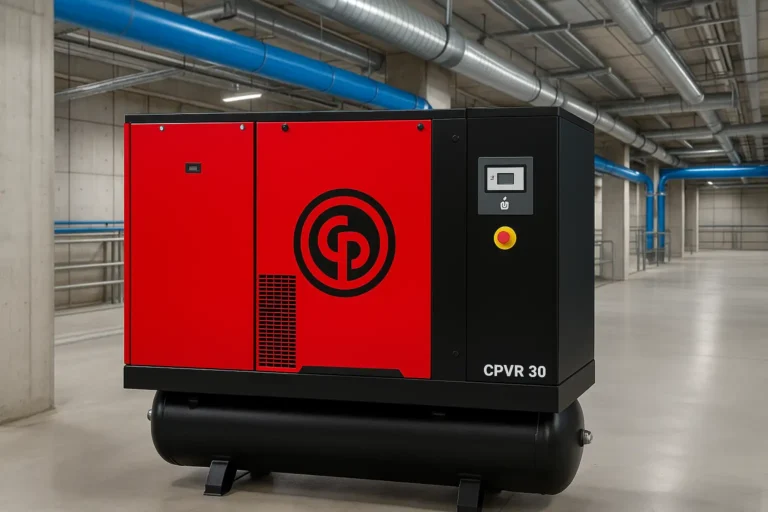 Compressor CPVR 30 Chicago Pneumatic em ambiente industrial - Powertech