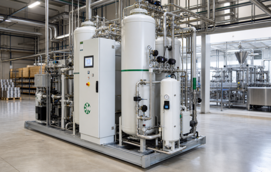 Gerador de nitrogÃªnio PSA Pneumatech em planta industrial